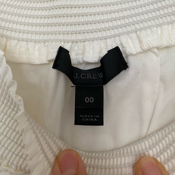 JCREW Off-the-Shoulder White Cotton Dress, SZ00 - Picture 4 of 5